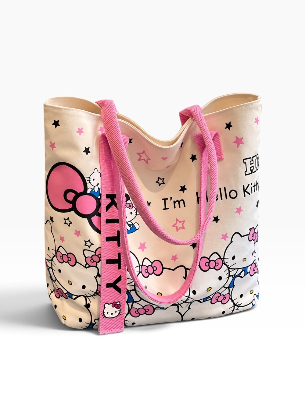 Hello Kitty Pink Canvas Tote Bag NWOT